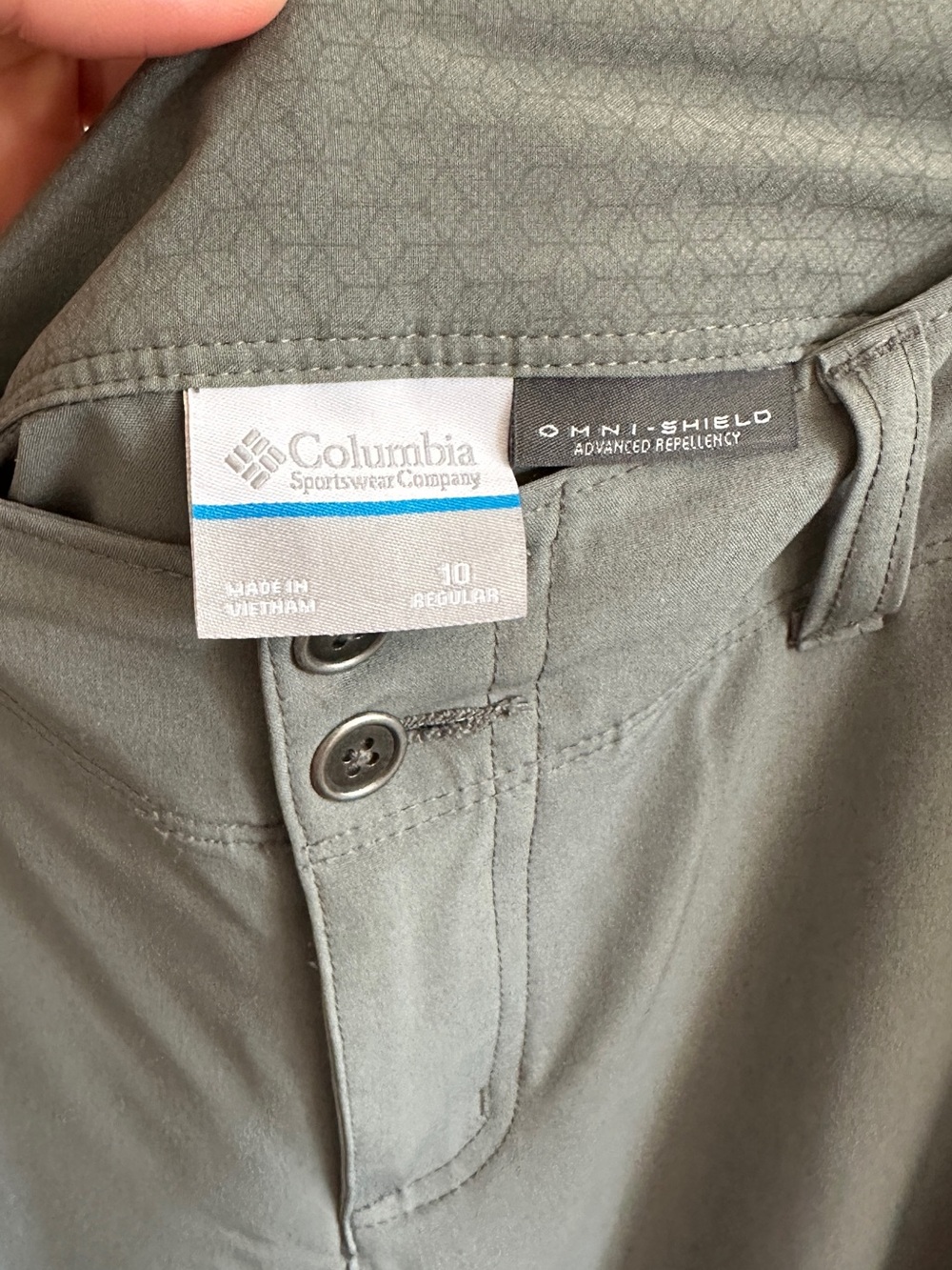 Columbia Omni-Shield Convertible Pants Grey Hiking Sz 10 Stretch - Picture 3 of 14